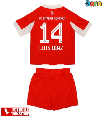 Bayern Munich Luis Diaz #14 Hemmatröja Barn 2025-26 Kortärmad (+ Korta byxor)